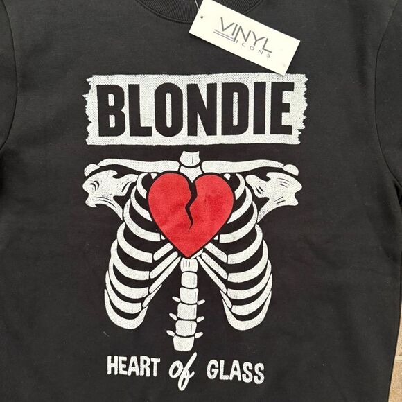 Vinyl Icons Blondie Heart of Glass Black Sweatshirt Women’s Size Medium - Picture 3 of 6
